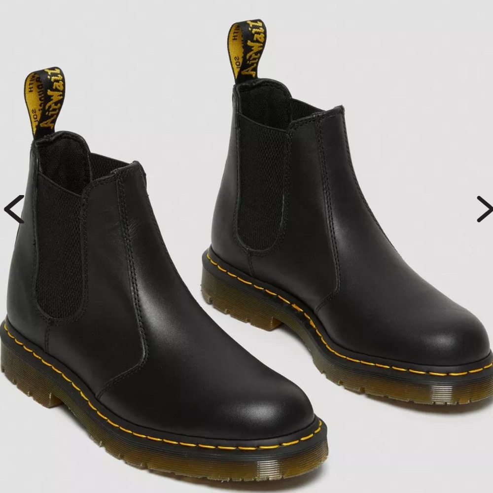 Dr. Martens 2976 Slip Resistant Black Leather Chelsea Boots